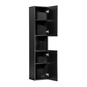 Ensemble VANO 130cm : meubles sous vasque avec niches visibles à tiroirs + plan pour vasque + vasque à poser + colonne