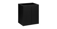 Meuble sous vasque à placards rainuré noir mat VANO 50cm