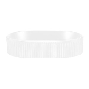 Ensemble VANO blanc 150cm : meubles sous vasque à tiroirs et placards + plan pour vasque + deux vasques à poser rainurées + colo