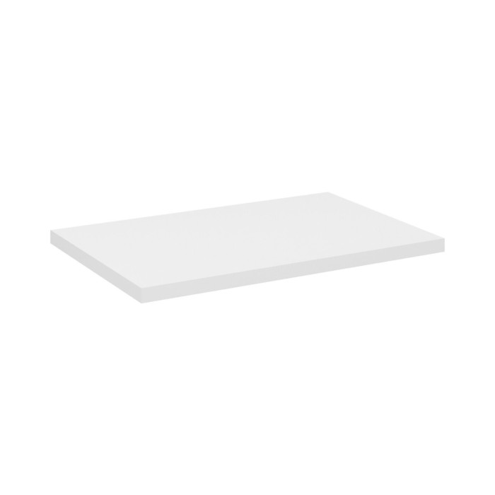 Conjunto de baño suspendido VANO blanco 60cm: mueble bajo lavabo con cajones ranurados + encimera para lavabo blanco