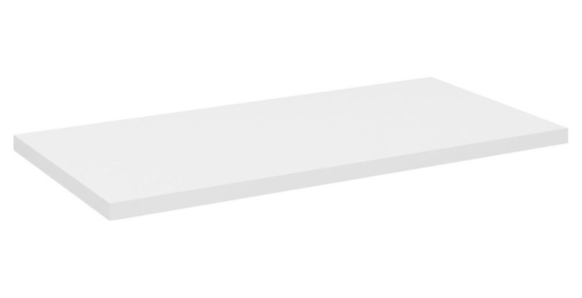 VANO set wit 80cm: onderkast met kastdeuren + witte wastafelblad + geribbelde opzetwastafel wit