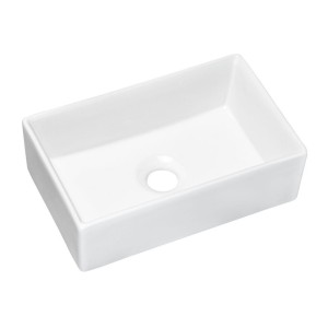 Vasque à poser rectangulaire blanche