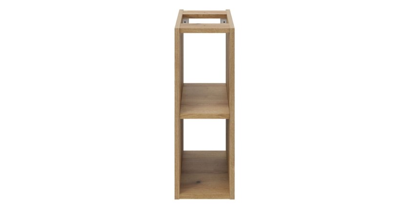 Meuble avec niches visibles aspect chêne clair VANO vu de face