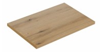 Badkamermeubelset VANO cashmere en eiken 80cm: onderkast met verticaal gegroefde deurtjes + blad voor wastafel