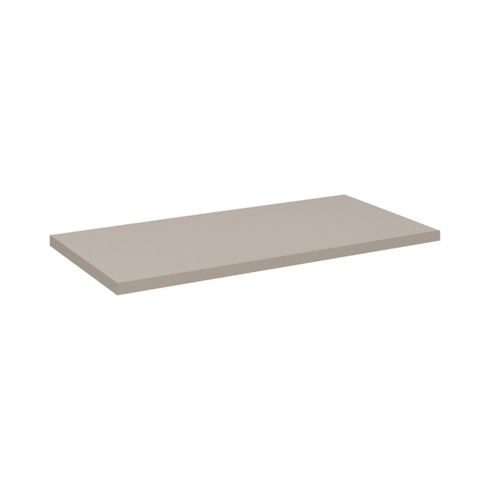 Ensemble VANO kasjmier mat 80cm : meubel met onderkast met lades + blad voor wastafel + opzetwastafel met witte groeven