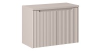 Ensemble VANO cachemire 80cm : meuble sous vasque à placards et plan pour vasque