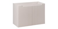 Meuble sous vasque à placards rainuré coloris cachemire VANO 80cm