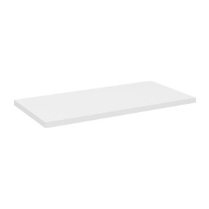 Ensemble VANO cachemire et blanc 80cm : meuble sous vasque à tiroirs rainuré verticalement + plan pour vasque blanc mat