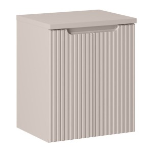 Ensemble VANO cachemire 50cm : meuble sous vasque à placards et plan pour vasque