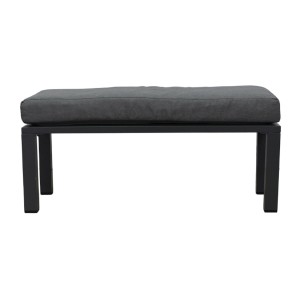 Salon de jardin d’angle FERONA 7 places avec table relevable et pouf – aluminium gris