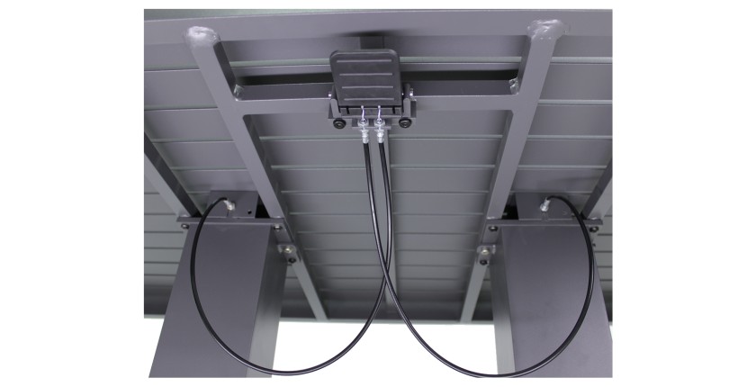 Salon de jardin d’angle 7 places aluminium gris table relevable et pouf – FERONA