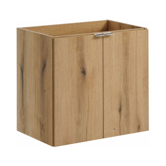 Meuble sous vasque à placards aspect chêne foncé VANO 60cm