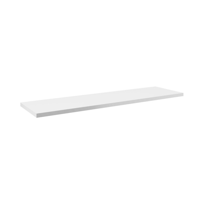 Conjunto de baño suspendido VANO aspecto roble y blanco 140cm: muebles bajo lavabo con armarios + encimera para lavabo