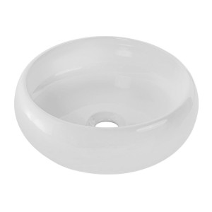 Vasque à poser ronde en céramique blanche