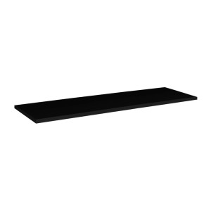 <Ensemble VANO aspect eiken en zwart 150cm: meubelonderkasten met kastdeuren + blad voor wastafel + ronde opbouwwastafels + kolo