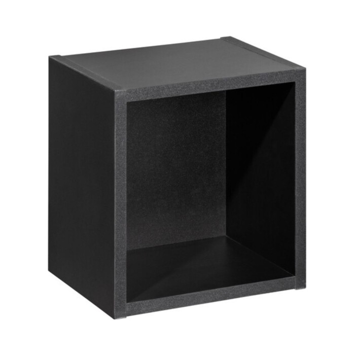 <Ensemble VANO aspect eiken en zwart 150cm: meubelonderkasten met kastdeuren + blad voor wastafel + ronde opbouwwastafels + kolo