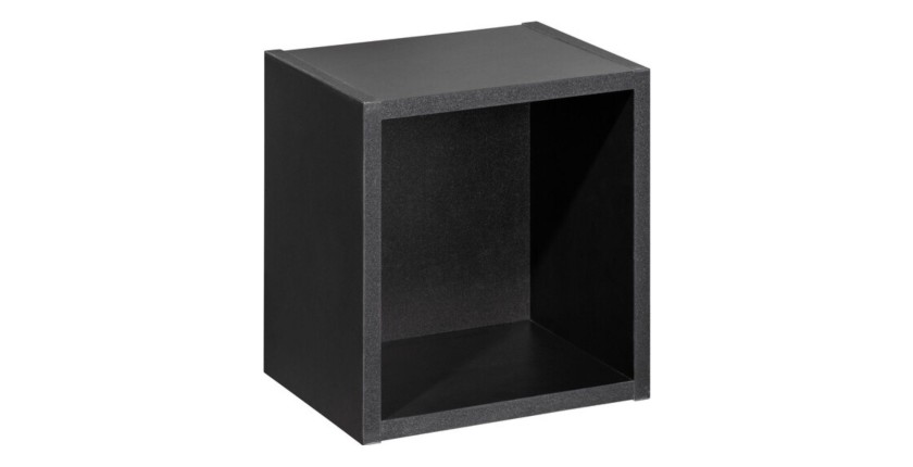<Ensemble VANO aspect eiken en zwart 150cm: meubelonderkasten met kastdeuren + blad voor wastafel + ronde opbouwwastafels + kolo