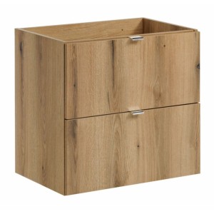 Meuble sous vasque à tiroirs aspect chêne foncé VANO 60cm