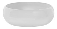 Vasque à poser ronde en céramique blanche vue de face