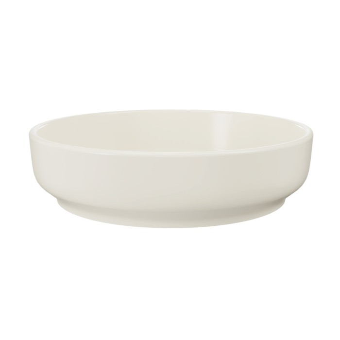 Vasque à poser ronde 40 cm en céramique ivoire mate