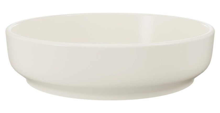 Vasque à poser ronde 40 cm en céramique ivoire mate