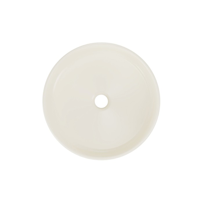 Vasque à poser ronde 40 cm en céramique ivoire mate