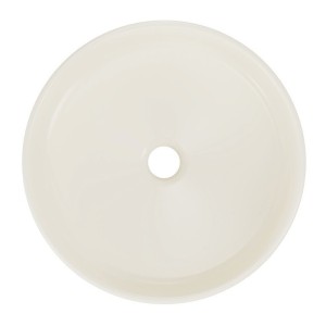 Vasque à poser ronde 40 cm en céramique ivoire mate