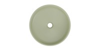 Vasque à poser ronde 40 cm en céramique vert olive mate