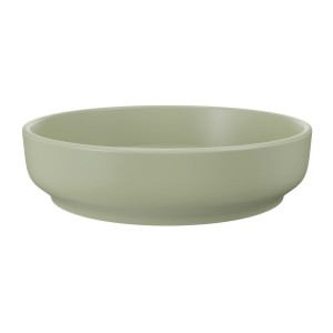 Vasque à poser ronde 40 cm en céramique vert olive mate