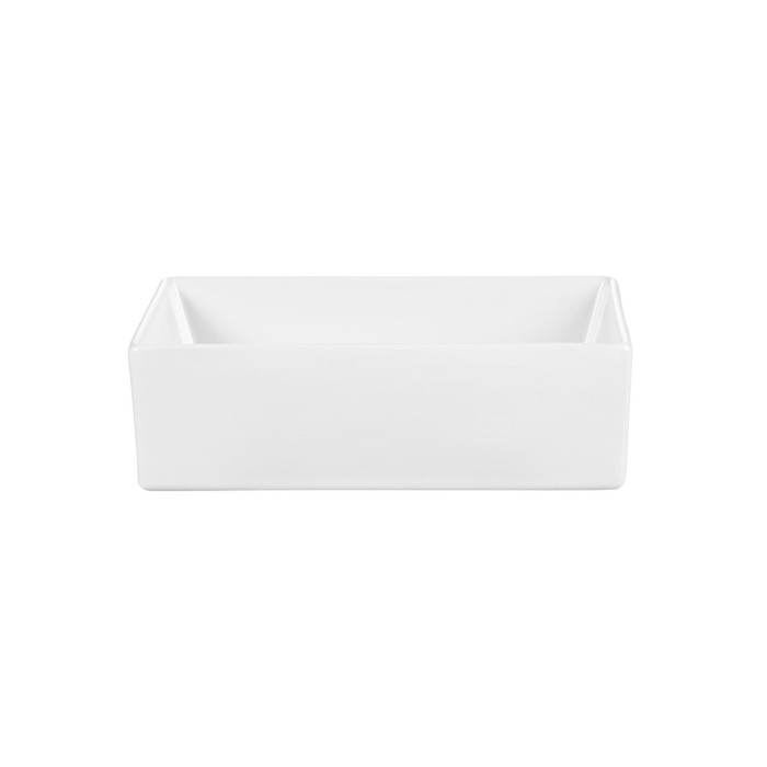 Lavabo rettangolare da appoggio 35x22 cm in ceramica bianca lucida