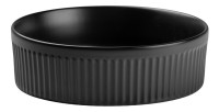 Vasque à poser ronde 36 cm en céramique noire mate