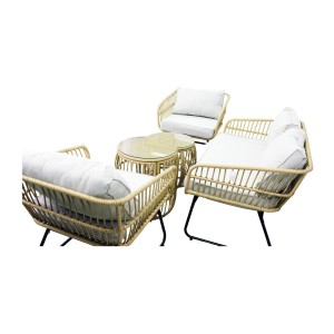 Salon de jardin SERELIA 4 places – Canapé, 2 fauteuils et 2 tables basses 