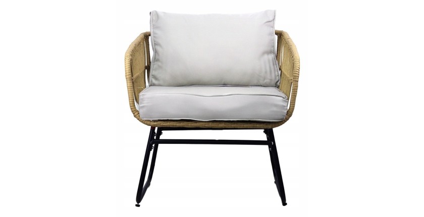 Salon de jardin SERELIA 4 places – Canapé, 2 fauteuils et 2 tables basses 