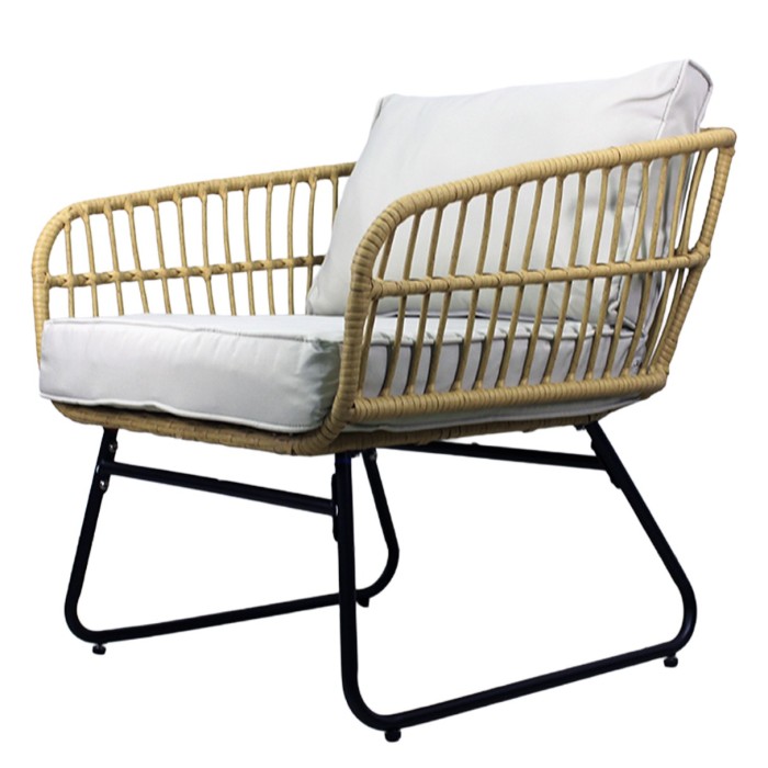 Salon de jardin SERELIA 4 places – Canapé, 2 fauteuils et 2 tables basses 