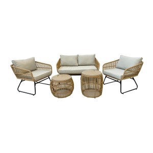 Salon de jardin SERELIA 4 places – Canapé, 2 fauteuils et 2 tables basses 