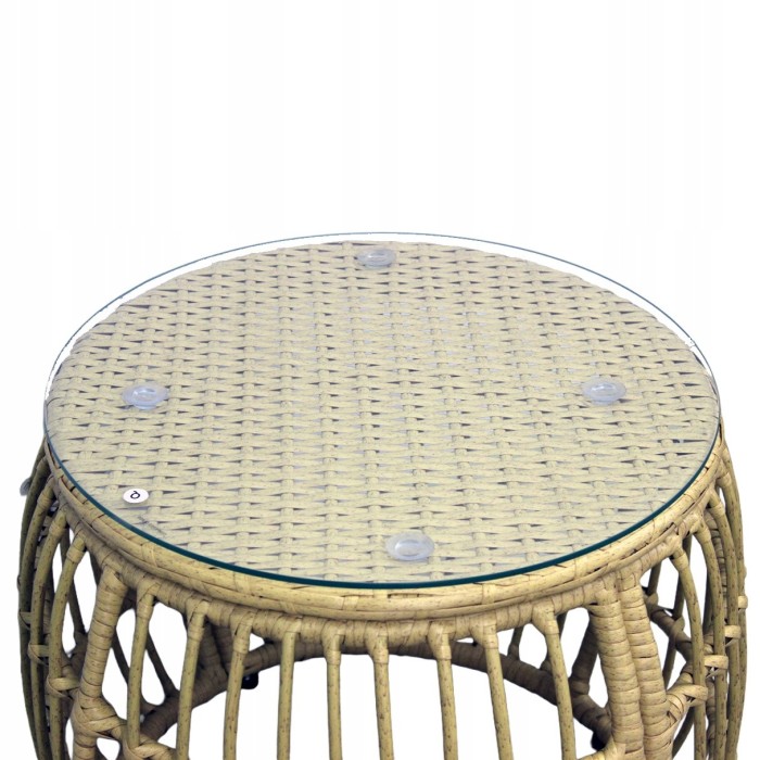 Salon de jardin SERELIA 4 places – Canapé, 2 fauteuils et 2 tables basses 