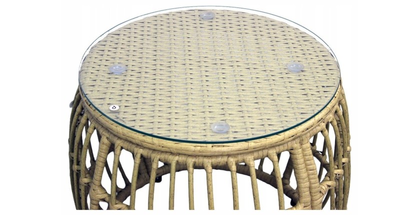 Salon de jardin SERELIA 4 places – Canapé, 2 fauteuils et 2 tables basses 