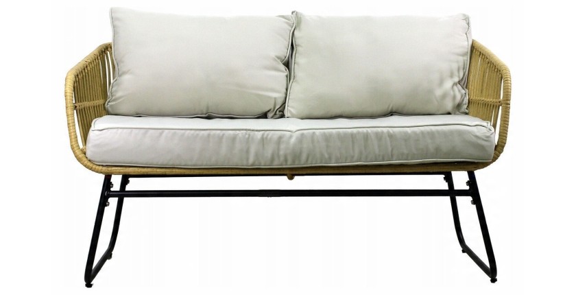 Salon de jardin SERELIA 4 places – Canapé, 2 fauteuils et 2 tables basses 