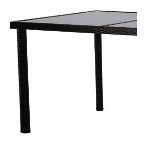 Salon de jardin AVOLRA 4 places brun et beige avec table et chaises 