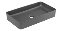 Vasque à poser rectangulaire 61x34 cm en céramique gris mate