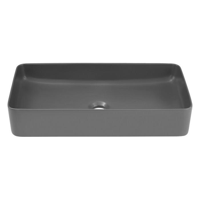 Vasque à poser rectangulaire 61x34 cm en céramique gris mate