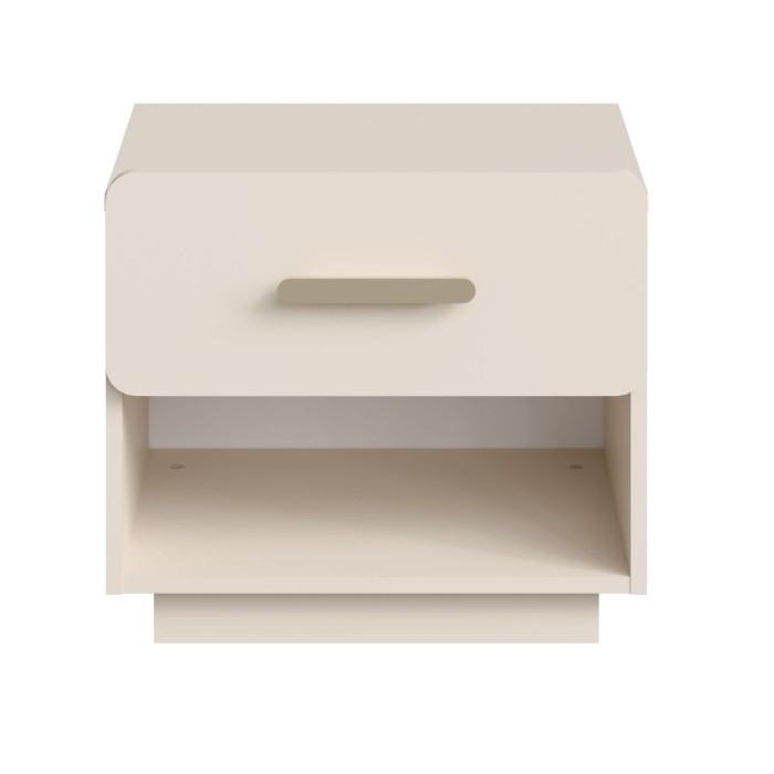 Camera completa AMALIE beige – Letto 160x200 cm con doghe, armadio, cassettiera e 2 comodini
