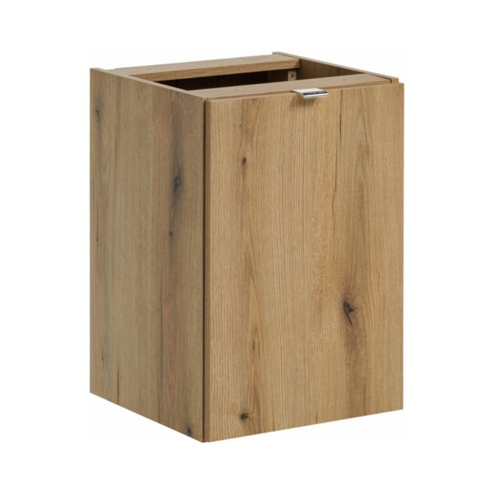 Badezimmer-Set VANO in Eichenoptik 140cm: Unterschrank mit Schubladen und integriertem Wäschekorb + Abdeckplatte für Waschbecken
