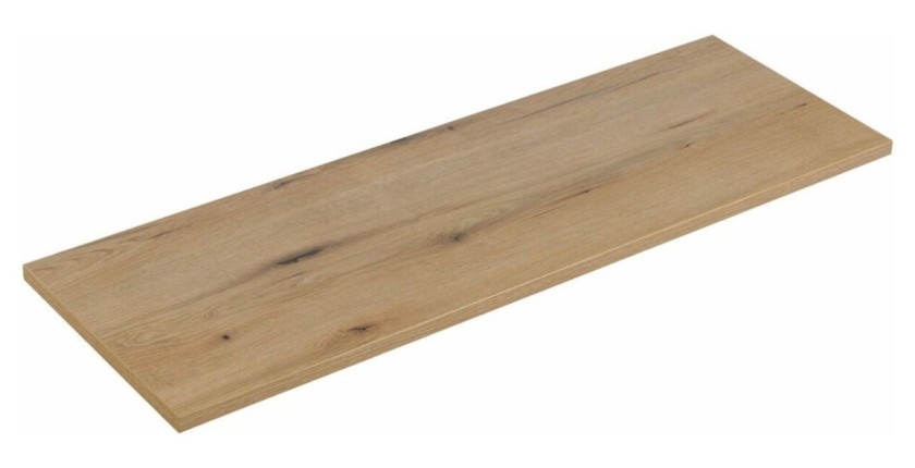 Plan pour vasque aspect chêne foncé 140cm