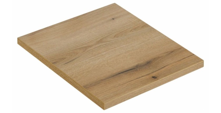 Plan pour vasque aspect chêne foncé 50cm