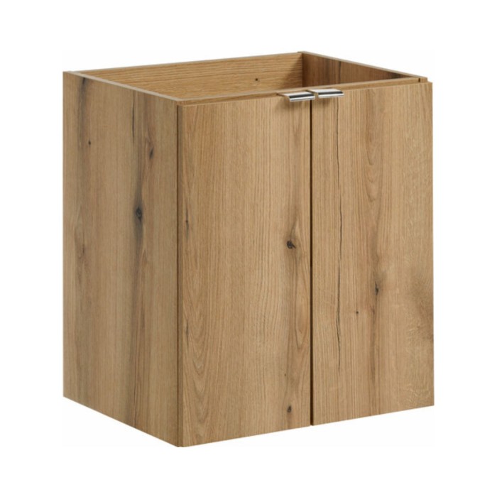 Meuble sous vasque à placards aspect chêne foncé VANO 50cm