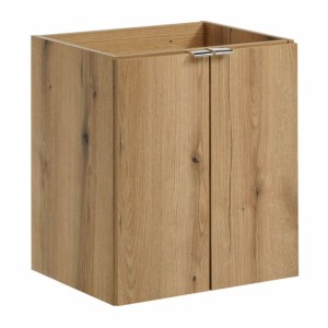 Meuble sous vasque à placards aspect chêne foncé VANO 50cm