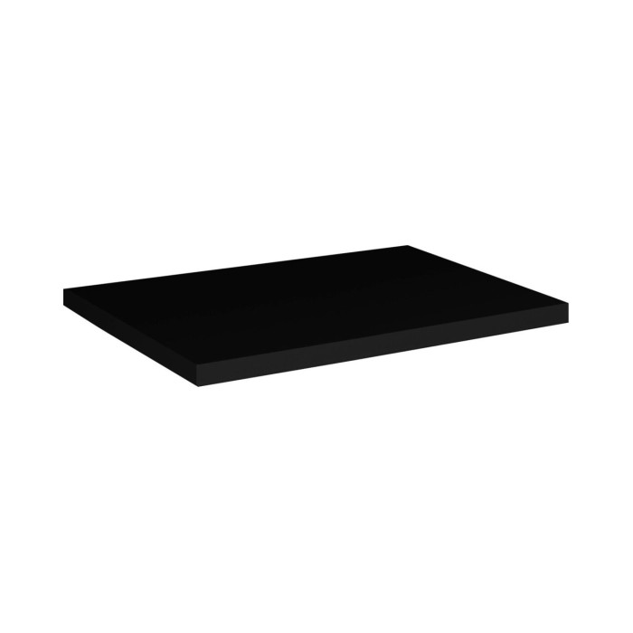 Conjunto de baño suspendido VANO acabado en roble y negro 50cm: muebles bajo lavabo con cajones + encimera para lavabo