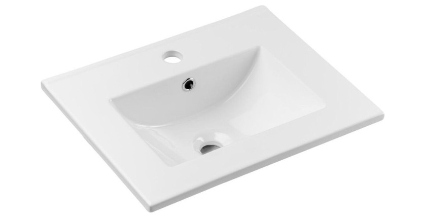 Vasque encastrée en céramique blanche