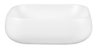 Vasque à poser rectangulaire 45x40 cm en céramique blanche mate